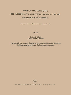 cover image of Katalytisch-thermische Spaltung von gasförmigen und flüssigen Kohlenwasserstoffen zur Spitzengaserzeugung